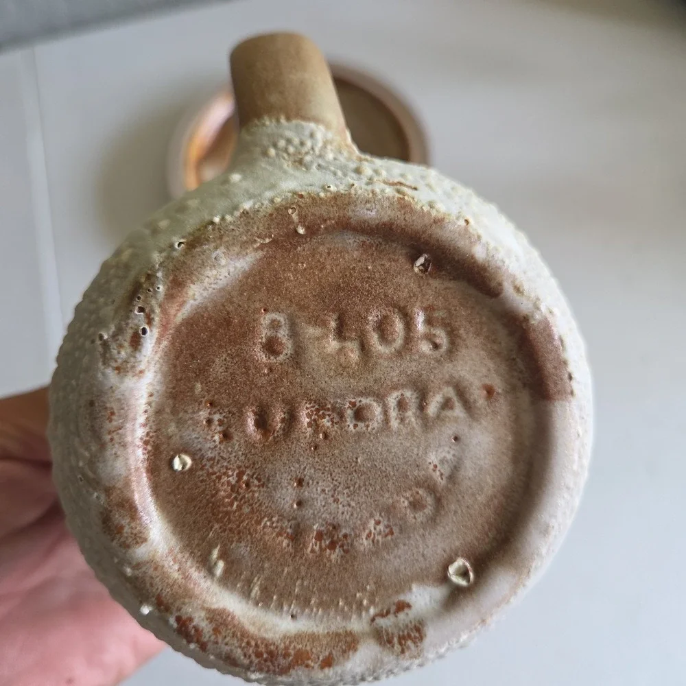 Laurentian Pottery Tundra 8-405 Tea Coffee Cup SaucerCanada Stoneware Drip Glaze
